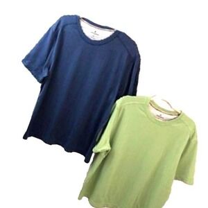 Lot of‎ 2 Woolrich T-shirt Blue Green Nubby Fabric Short Slv Casual Work Mens XL